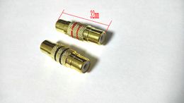 100pcs copper Gold plated RCA Female to Female Coupler For Audio Video