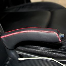 -Caja para freno de freno KIA Sportage R Car styling Cuero genuino Cubierta para freno de mano Decoración interior Accesorios para el automóvil