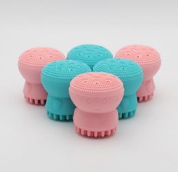 Top Sale Lovely Cute Animal Small Octopus Shape Silicone Facial Cleaning Brush Deep Pore Cleaning Exfoliator Face Washing Brush