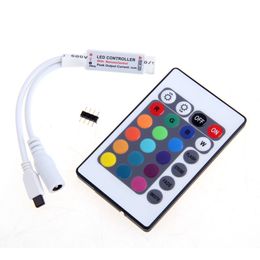 Free shipping DC12V 24 Keys IR Remote Controller for SMD3528 SMD5050 RGB LED Strip lights Mini Controller
