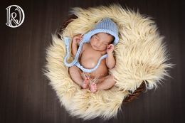 Tamanho (150 * 100cm) de alta qualidade Faux Fur Blanket Basket Stuffer Mongolia Fur Photography Props Newborn Photography props