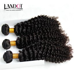 kinky weaves for natural hair Canada - 3Pcs Lot 8-30Inch Cambodian Kinky Curly Virgin Hair Grade 7A Unprocessed Cambodian Human Hair Weave Bundles Natural Black Extensions Dyeable