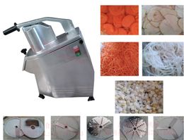 wholesale Free Shipping Electric 110v 220v Vegetable Cutter For Restaurant Using come with 7 blades
