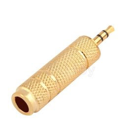 3.5mm Male to 6.5mm 1/4" Female Jack Plug Stereo Headphone Microphone Audio Adapter Converter AV Gold Plated Wholesale 1000pcs