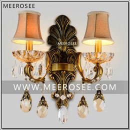 Brass Colour Crystal Wall Sconces Light Fixture Wall Bracket Bra Light Crystal Light 2 lights home lighting