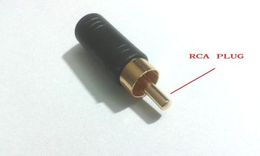 50pcs 3.5 mm Female Mono Jack To RCA Plug Male Adapter Connector