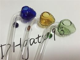 Colorful fashion Glass hand pipes Strawberries Smoking Pipes Curved tobacco pipes for herb Blown Recycler Bong E Hookahs Best Oil Buner