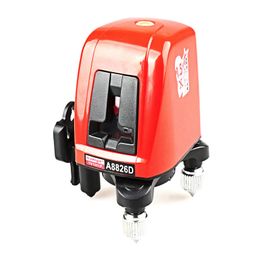 Freeshipping 360 degree self-leveling Portable mini Cross Red Laser Levels Metre 2 line 1 point 635nm Levelling Instrument