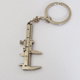 10PCS Tools Keychain Key Bag Chain Ring For Gifts Activity Vernier Caliper Keychain Couple Zinc Alloy Keychain Titanium Plated