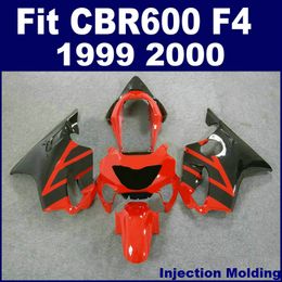 7gifts 100 injection molding fairing for honda cbr600 f4 1999 2000 black red 99 00 cbr 600 f4 fairings kits vgyd