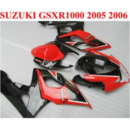 high quality fairing kit for suzuki 2005 2006 gsxr1000 fairings 05 06 gsxr1000 k5 k6 black red plastic bodykits sx90