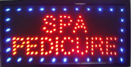 New Spa Pedicure Flashing & Animated LED Sign+Hanging a Chain Size 48cm*25cm Indoor Use Free Shipping