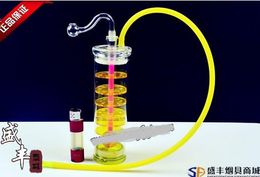 Free shipping wholesale Hookah - Acrylic Hookah Acrylic [hookah] 8-layer filtering, Colour random delivery