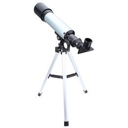 F36050 360/50mm Outdoor Monocular Astronomical Telescopes Spotting Scope Refractive with Portable Tripod 1pc/lot