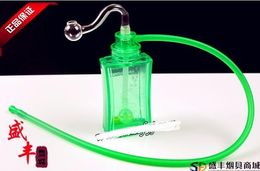 Free shipping wholesale Hookah - Acrylic bong [square] perfume bottles of water bongs, color random delivery