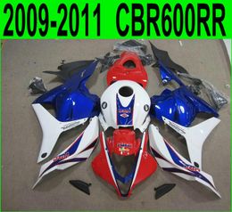 Injection Moulding fairing kit for Honda CBR600RR 2009 2010 2011 aftermarket CBR 600RR 09 10 11 red blue white custom fairings set YR56