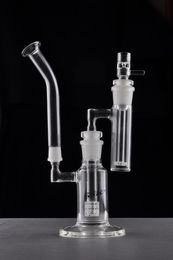 Newest smoking water pip 34.5cm height glass bong with matrix perc and ash catcher with head show perc Hookahs free shipping