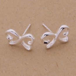 Fashion (Jewelry Manufacturer) 40 pcs a lot 8-Shape earrings 925 sterling silver Jewellery factory price Fashion Shine Earring