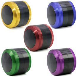 Colorful Creative Design Grinders 2.5 Inches Aluminum Alloy Herb Grinder with Convex Cap 63mm 4 Parts CNC Teeth Tobacco Smoking Accessories