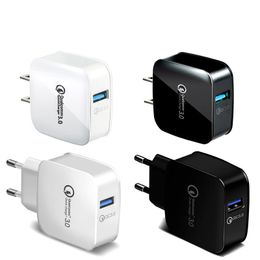 iB370 QC 3.0 US EU Adaptive Fast Charging Home Travel Wall Charger Plug Cable USB CableS For Samsung Galaxy Convenient Efficient