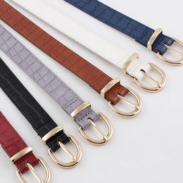 Belts AZ-95 Women's Belt Crack Fashion Pu Leather Ladies Waistband Vintage Luxury Band Girls Pants Leisure All Match Jean Waist