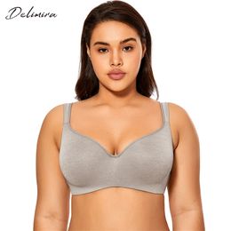 Delimira Women's Smooth Full Coverage Big Size T-Shirt Bra 210728