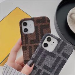 Luxury Designer Fashion Phone Cases For Iphone 13 12 Mini 11 Pro Max X XR Xs 7 8 Plus Classic Letter F Luxury Phone Cover Fitted Case