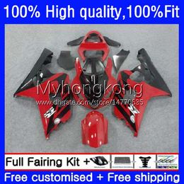 Injection Mold Bodys For SUZUKI GSXR600 GSXR-750 GSX-R750 K4 750CC 04 05 20No.60 GSXR Hot Red black 600 750 CC 600CC GSX-R600 04-05 GSXR750 GSXR-600 2004 2005 OEM Fairings