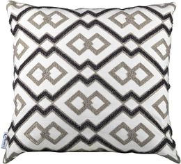 Moroccan Cushion Cover Cotton Embroidered Tufted Throw Pillow Boho Style Macrame Pillowcase Netural Living Room Home Decor