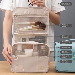 Storage Bags Hook Makeup Female Large-capacity Folding Wash Bag Portable Travel Cosmetic Hanging Home Organizer