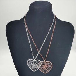 Copper wire heart necklace soulmate couple pendant necklace chain sweater simple fashion necklace