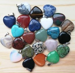 Party Favour Heart Shape Love Gem Stone Mixed Pendants Loose Beads for Bracelets and Necklace Charms DIY Jewellery Women Gift SN2552