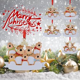 Рождественские украшения Лось семейства Личный подарок кулон Симпатичные деревянные рождественские украшения