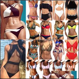 Womens Swimwear Clothing Apparel Ship Top 100 Swimsuits Bikini Set Swimsuit High Quality Bathing Suits Summer Clothes S-2Xl Mix Order Drop D