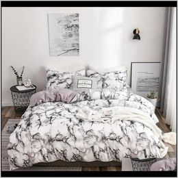 Sets Duvet With Pillowcases Marble Bedding Set Quilt Cover Men Women Girls Soft Home Bedclothes Single Twin Queen King Size Gvoyz Sxtns