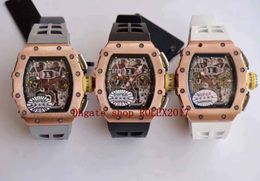 3 Colour HOT Mens KV Date n Mens Watch ETA 7750 18K Rose Gold Thick Plated Chronograph Automatic Men Sport Wristwatches