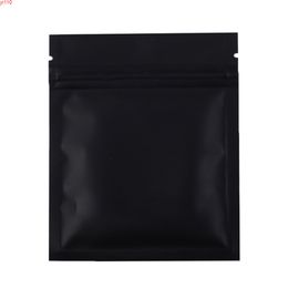 7.5x10cm/ 3x4in 100pcs Matte Black Aluminum Foil Plastic Ziplock Pouch Flat Small Package Zip Lock Bags With Tear Notchgoods