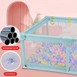 IMBABY Playpen for Baby With 50Pcs Ocean Balls Children's Play Fence Indoor Safety Barrier Kids Dry Pool Balls Toddler Guardrail 211028