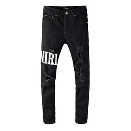 20SS Mens Designer Jeans Distressed Ripped Biker Slim Fit Motorcycle Denim For Men s Top Quality Fashion jean Mans Pants pour hommes #649 on Sale