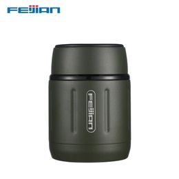 FEIJIAN Food Thermos, Jar, Portable Thermos Boxes, Insulated Lunch Box, 500ML, Stainless Steel Container, Tumbler, BPA Free 211104