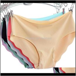 Womens Panties 1Pc Women Sexy Bueaty Underwear Invisible Thong Cotton Spandex Ders Gas Seamless Crotch Solid Undies 94 Bccab Vndw3