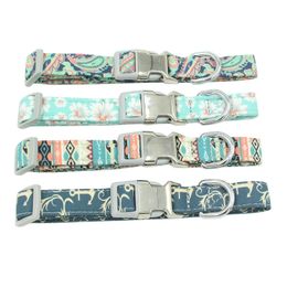 Small Chrysanthemum Dog Collars Colourful Printed Pet cat Collar Comfortable Soft different Colours