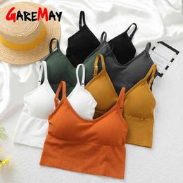 Plus Size Sexy Crop Tops Solid Summer Camis Women Casual Tank Vest Sleeveless Blusas Top Shirt 210428