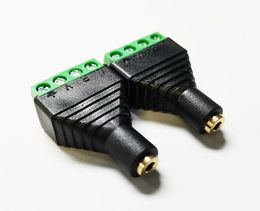 2.5 Connectors, GOLDEN Plated Terminal Block 4 Poles 2.5mm Stereo Female To AV Screw Video Balun Adapter/Free DHL/200PCS