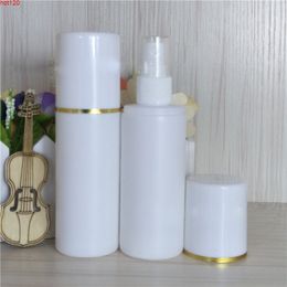 50pcs 100ml/200ML HDPE spray bottle Soft plastic 100cc Spray perfume bottles golden line PE bottlegood qty