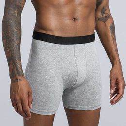 Cotton Men's Panties Underwear Boxer Shorts Long Leg Comfort Men Underpants Male Hombre Boxer Marca European Size Plus S-XXL 281Y