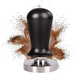 Stainless Steel Coffee Tamper Espresso Elasticity Flat Barista Tool For Kitchen Accessories Cafe Powder Press 210423