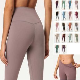Donne 2021 Euoka tinta unita pantaloni da yoga a vita alta sport abbigliamento da palestra leggings elastici fitness Lady tuta intera allenamento