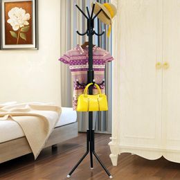 Clothing & Wardrobe Storage Big 175CM 12 Hooks Hanging Pole Coat Hat Metal Rack Organizer Hanger Hook Stand For Purse Clothes Jacket Handbag