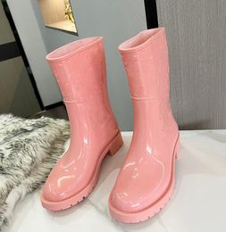 2022 PVC rain boots Women's high for Women rubber Waterproof Rainboots Ladies size 35-41